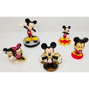 Disney Mickey Mouse Figurine Cake Toppers Set Of 5